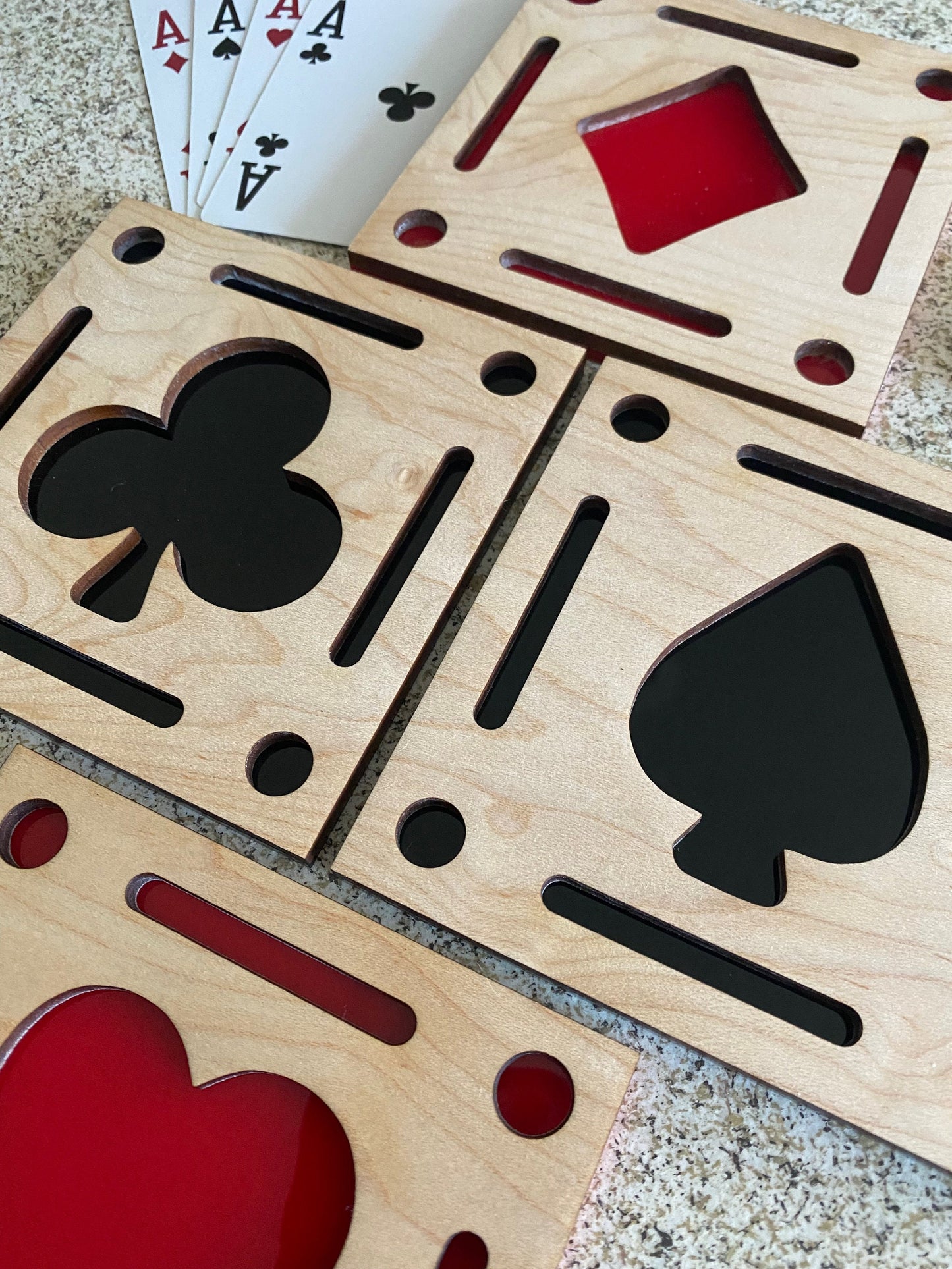 Casino I Game Night I Man Cave I Poker Game I Bar Coasters I Set of 4 Designs