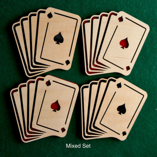 Playing Card Coaster Set, Card Players Gift, Poker Players, Game Room Decor, Man Cave , Hostess Gift, Casino, Choice of Black, Red, or Both