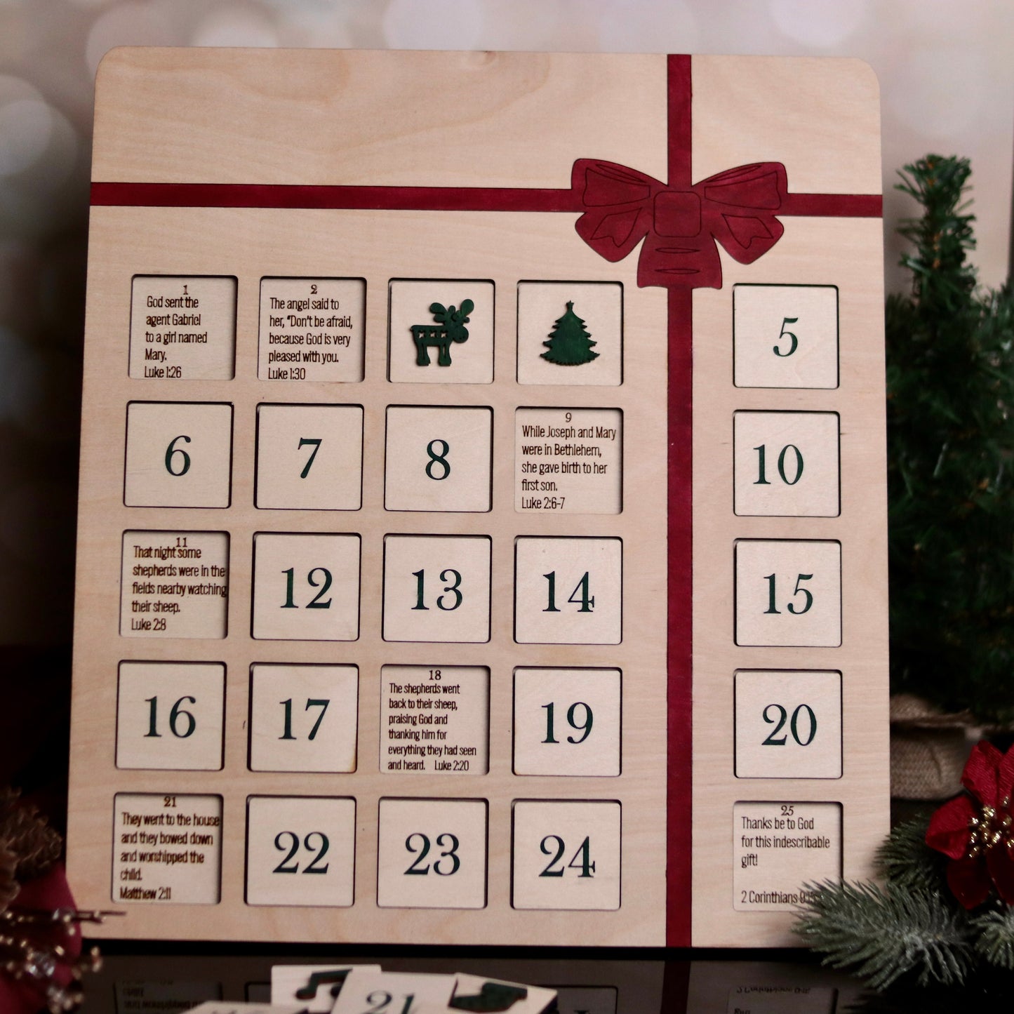 Advent Calendar for Children, Bible Verse Countdown to Christmas, Religious Advent Calendar, Designed for Kids of All Ages
