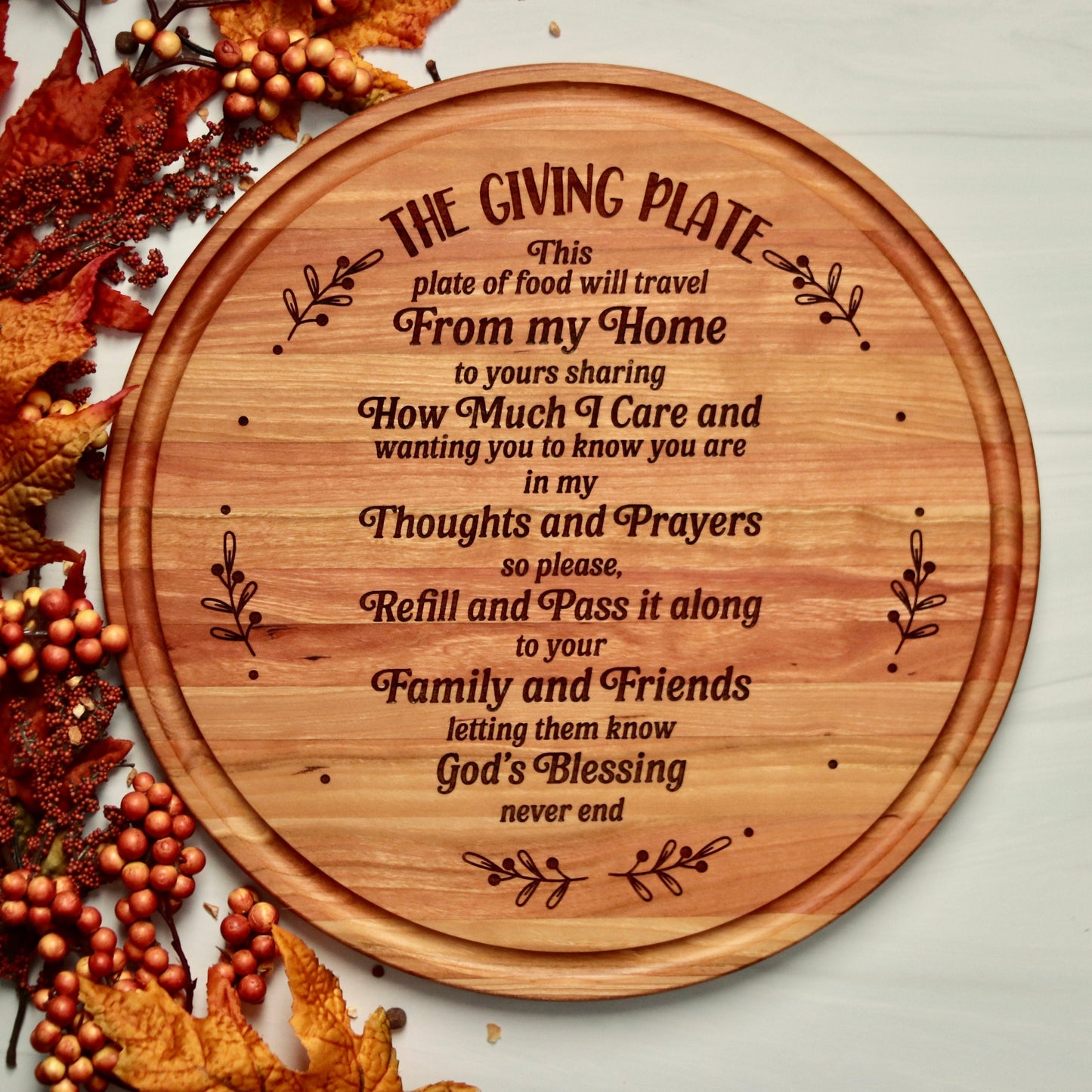 The Giving Plate, Circle of Giving, Holiday Gifting, Sharing Platter, Religious Gift,  Bakers Present, Thanksgiving, Christmas, Hostess Gift