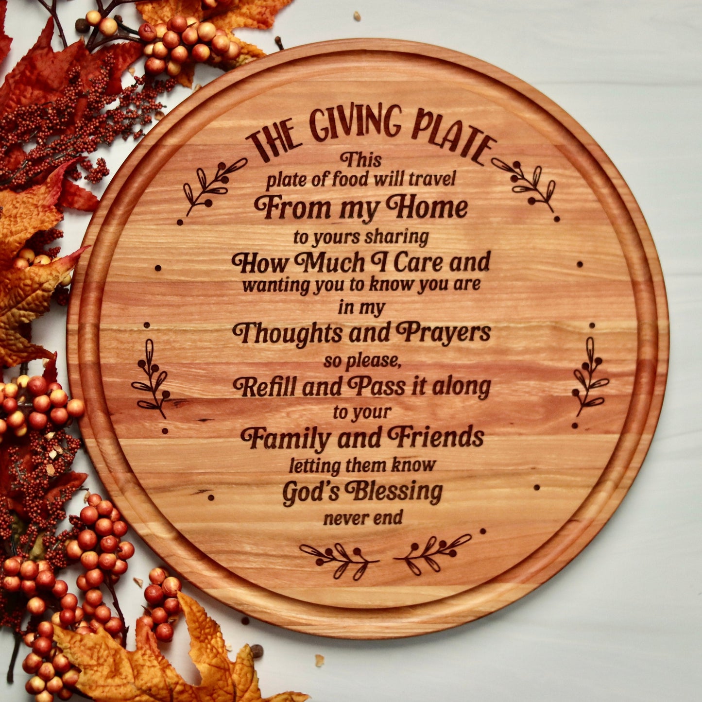 The Giving Plate, Circle of Giving, Holiday Gifting, Sharing Platter, Religious Gift,  Bakers Present, Thanksgiving, Christmas, Hostess Gift